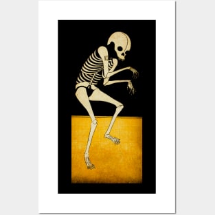 Japanese Woodcut Skeleton Posters and Art